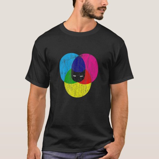 T-shirt Concepteur de chats CMYK (Devant)