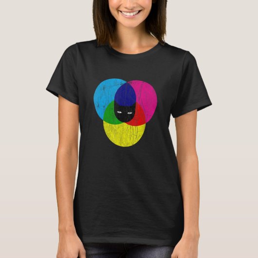 T-shirt Concepteur de chats CMYK (Devant)