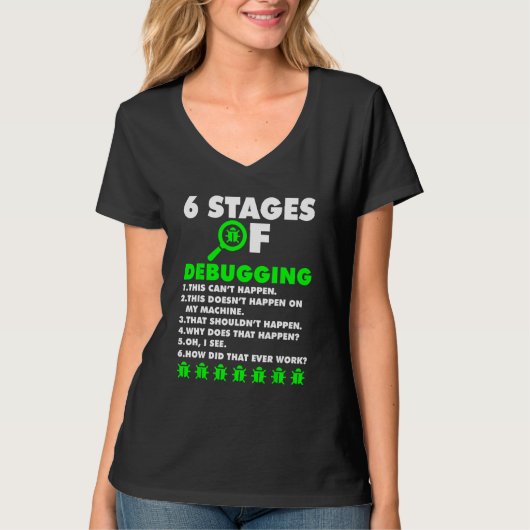 T-shirt Concepteur De Logiciels De Codeur Informatique 6 É (Devant)