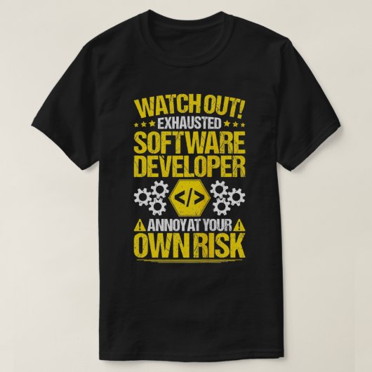 T-shirt Concepteur de logiciels de risques pour le program (Design devant)
