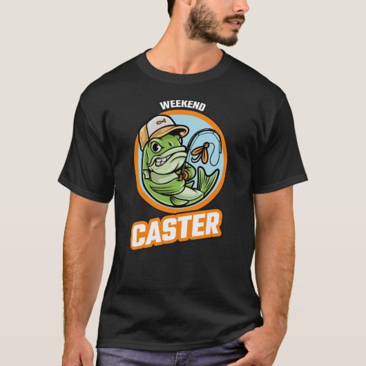 T-shirt Concepteur de week-end drôle de conception de pêch (Devant)
