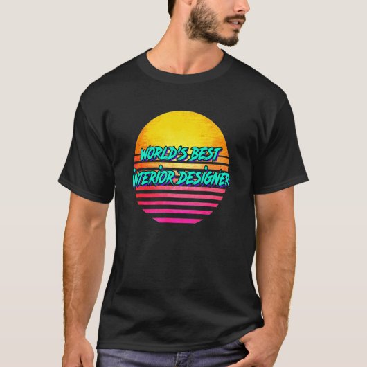 T-shirt Concepteur d'intérieur rétro (Devant)