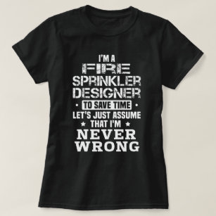 T-shirt Concepteur Fire Sprinkler