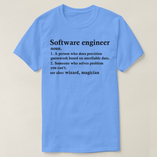 T-shirt Concepteur logiciel Définition Programmeur informa (Design devant)