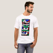 T-shirt Conception 006 rouge, vert, bleu (Devant entier)