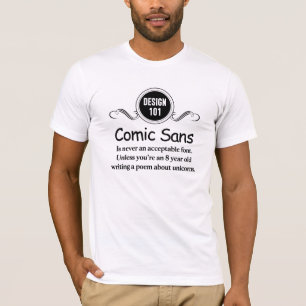 T-shirt Conception 101 : Comique sans n'est jamais une