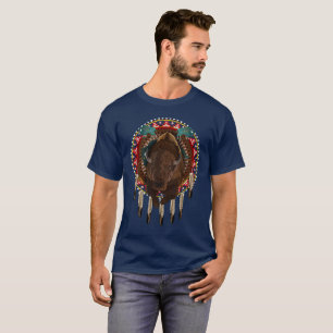 T-shirt Conception 1 de Buffalo de Natif américain de