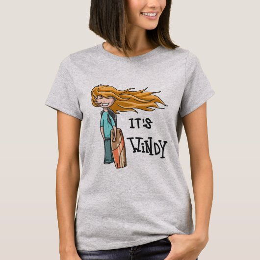 T-shirt Conception #1 de filles de kitesurf (Devant)