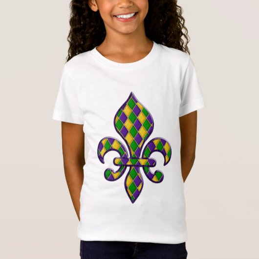T-Shirt Conception 1 de Fleur de mardi gras de motif de (Devant)