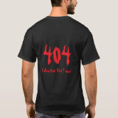 T-shirt Conception 404 Saint-Valentin Introuvable (Dos)