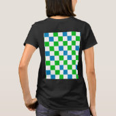 T-shirt Conception à carreaux bleu blanc vert (Dos)