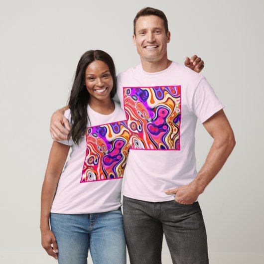 T-shirt Conception abstraite colorée (Unisexe)