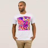 T-shirt Conception abstraite colorée (Devant entier)