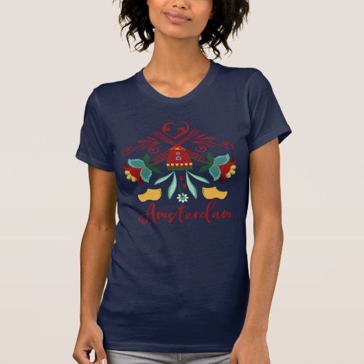 T-shirt Conception abstraite d'Amsterdam Pays-Bas Hollande (Devant)