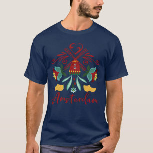 T-shirt Conception abstraite d'Amsterdam Pays-Bas Hollande