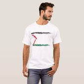 T-shirt Conception abstraite de craie de drapeau de la (Devant entier)