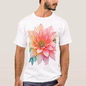 T-shirt Conception Abstraite de fleurs pétales douces (Devant)