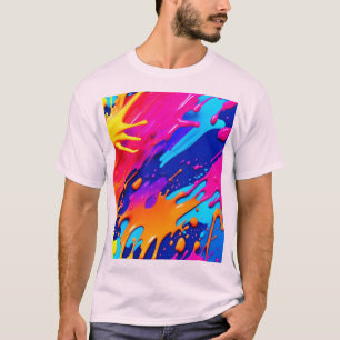 T-shirt Conception Abstraite de la goutte de peinture au n