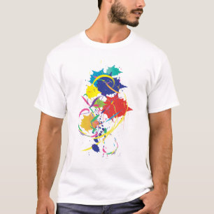 T-shirt Conception Abstraite de la peinture Cool moderne