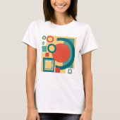 T-shirt Conception Abstraite de Style Rétro Géométrique au (Devant)