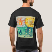 T-shirt conception abstraite d'équilibre élémentaire 2026 (Dos)