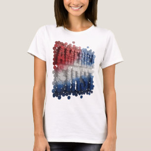 T-shirt Conception Américaine Bold en Argent Attrayante