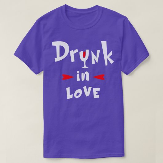 T-shirt Conception Amoureux Ivre pour la fête de Bachelore (Design devant)