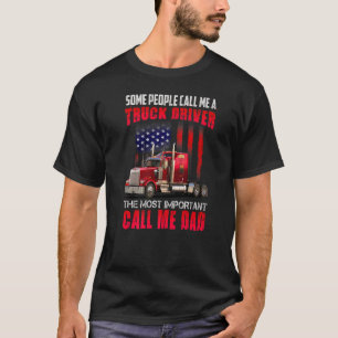 T-shirt Conception Amusante De Conducteur De Camion Semi P