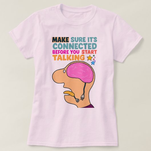 T-shirt Conception amusante du cerveau - Réfléchissez avan (Design devant)