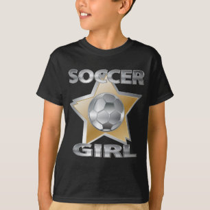 T-shirt Conception argentée d'étoile de fille du footbal