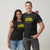 T-shirt Conception arrière de l'espace du technicien laser (Unisexe)