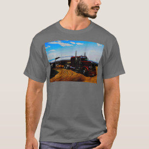 T-shirt Conception arrière du conducteur de camion-citern