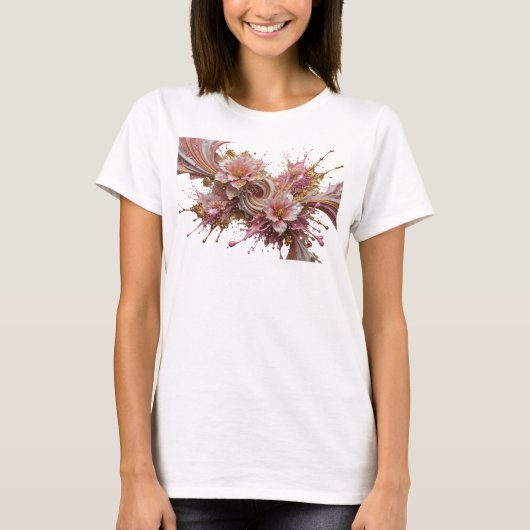 T-shirt Conception ART ABSTRAIT Dynamic Gold (Devant)