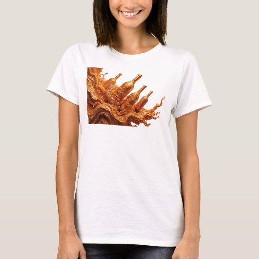 T-shirt Conception ART ABSTRAIT Orange Dynamique (Devant)