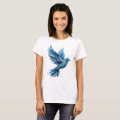 T-shirt Conception artistique argentée OISEAU D'EAU Statem (Devant entier)