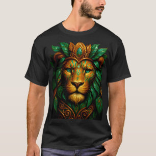 T-shirt Conception Artistique de Lion Majestueux  Faune Ro