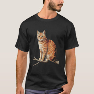 T-shirt Conception artistique réaliste de chat tigré orang