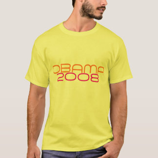 T-shirt Conception au néon de Barack Obama 2008