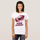 T-shirt Conception audacieuse de vin rose gras (Devant entier)