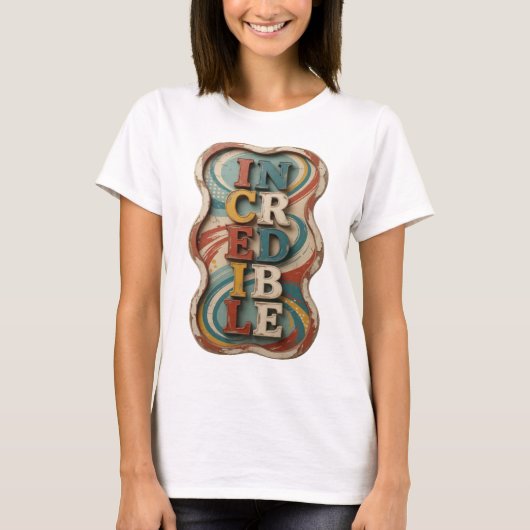 T-shirt Conception audacieuse INCROYABLE jaune croquant (Devant)