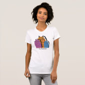 T-shirt Conception auxiliaire de chats d'art populaire de (Devant entier)