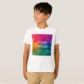 T-shirt Conception avant Ajouter l'image Modèle blanc Enfa (Devant entier)
