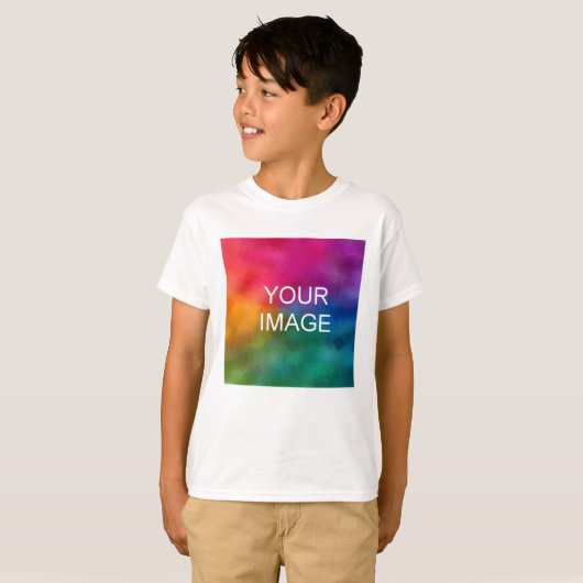 T-shirt Conception avant Ajouter l'image Modèle blanc Enfa (Devant entier)