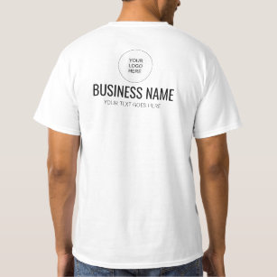 T-shirt Conception Avant Et Arrière Imprimer Logo Personne
