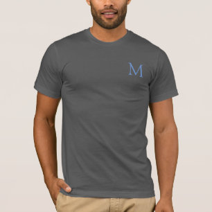 T-shirt Conception avant Monogramme élégant Asphalte tenda