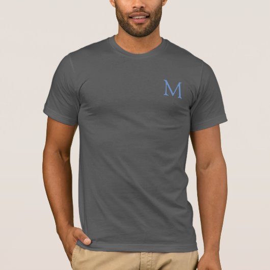 T-shirt Conception avant Monogramme élégant Asphalte tenda (Devant)
