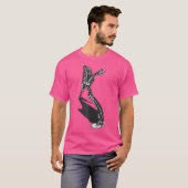 T-shirt Conception Avec Acoustique Et Squelette Guitare Él (Devant entier)