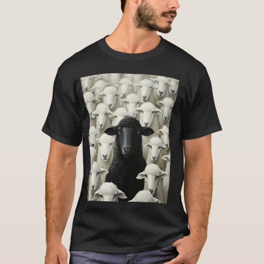 T-shirt Conception Avec Moutons Activée (Devant)