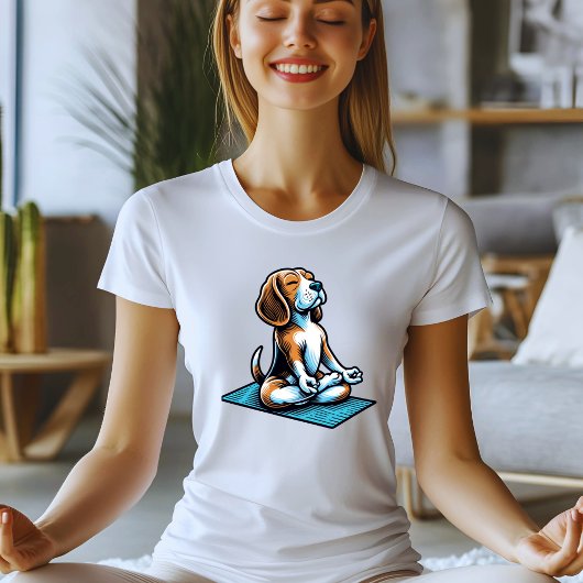 T-shirt Conception Beagle de Yoga