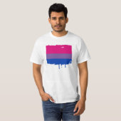 T-SHIRT CONCEPTION BISEXUELLE DE RAYURES DE FIERTÉ (Devant entier)